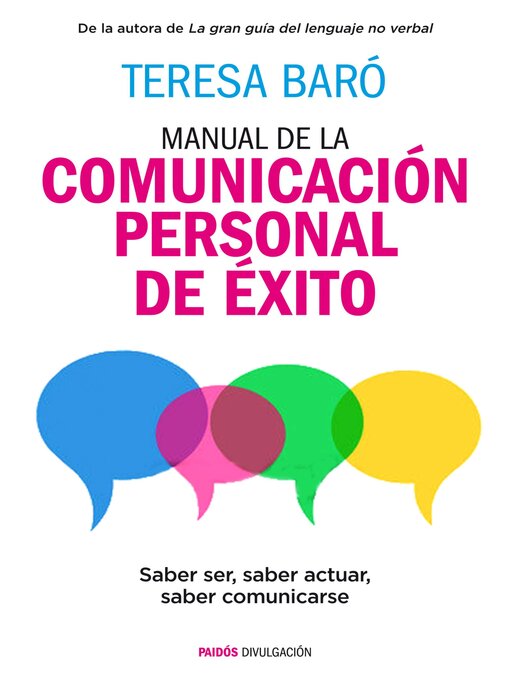 Title details for Manual de la comunicación personal de éxito by Teresa Baró - Available